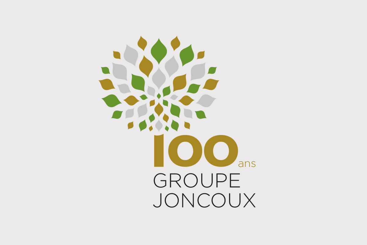 Réalisation du logo anniversaire des 100 ans du Groupe Joncoux.