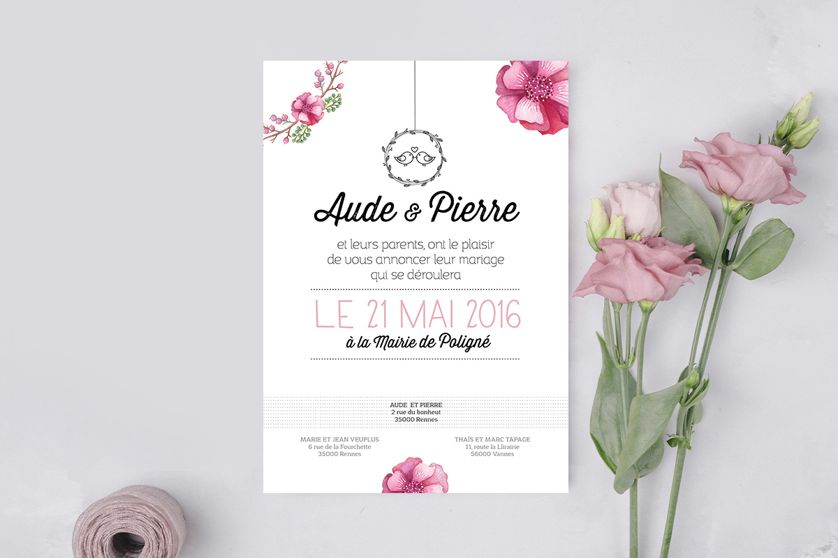 Un carton d'annonciation pour leur futur mariage